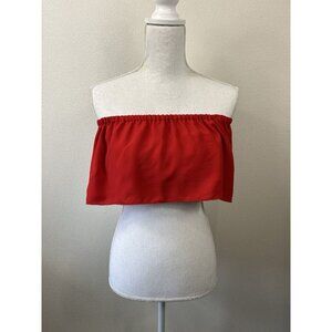 Wilfred Aritzia Small Bardot Tube Top Strapless Crop Chiffon Bandeau Boho XXS